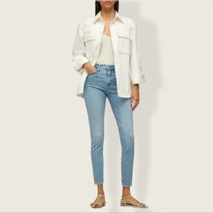 FRAME Le High Light Wash High-Rise Skinny Stretchy Denim Jeans in Tropic s.29